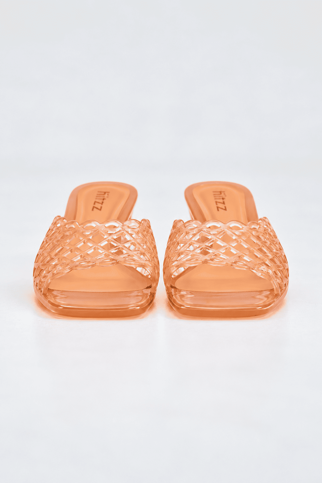 gummy-tamanco-feminino-tela-laranja Tamanco Feminino Gummy Laranja vista frontal do par