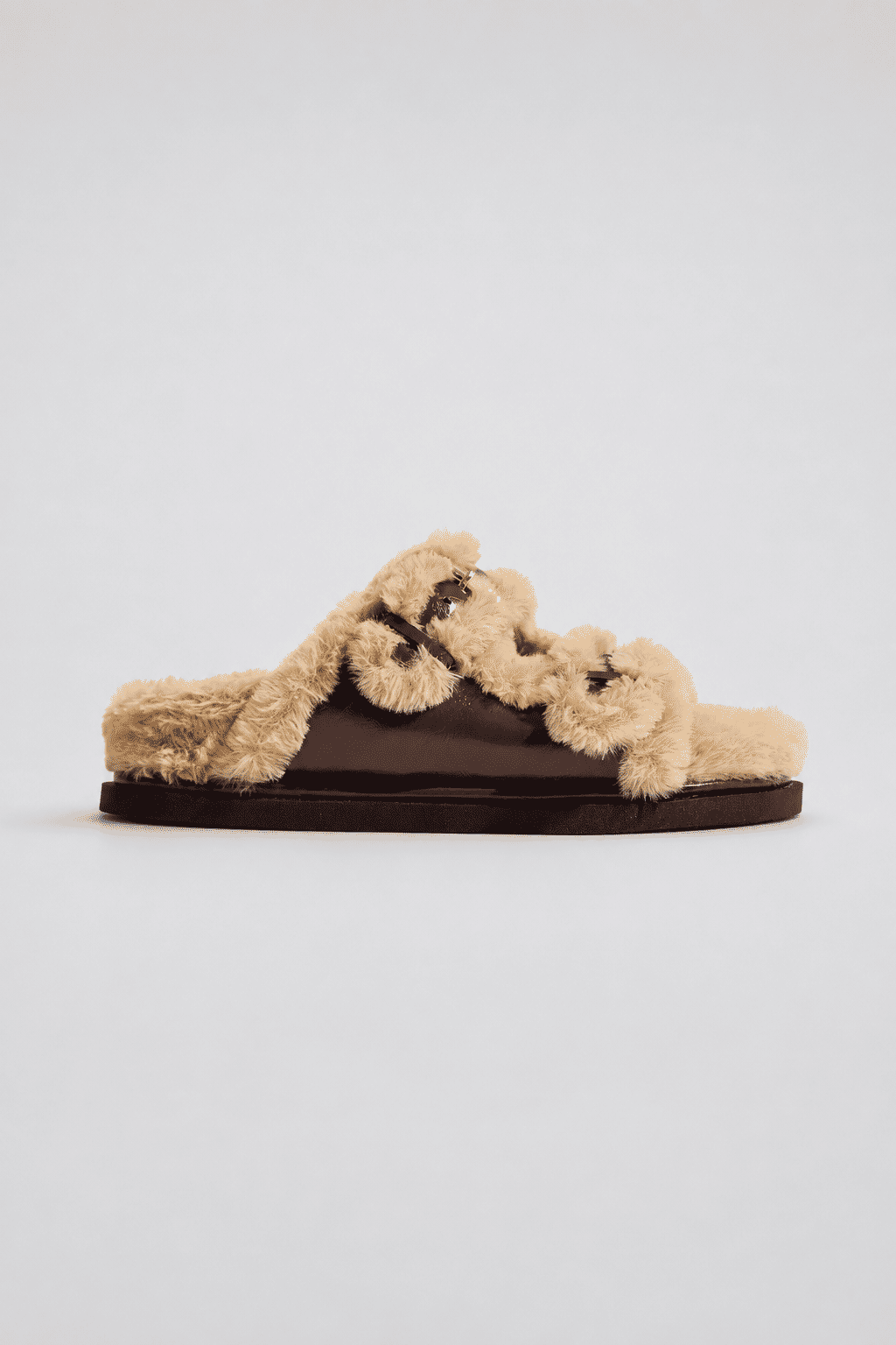 CAPUCINE - PAPETE FLATFORM FEMININA PELOS MARROM CAPUCINE - PAPETE FLATFORM FEMININA PELOS MARROM