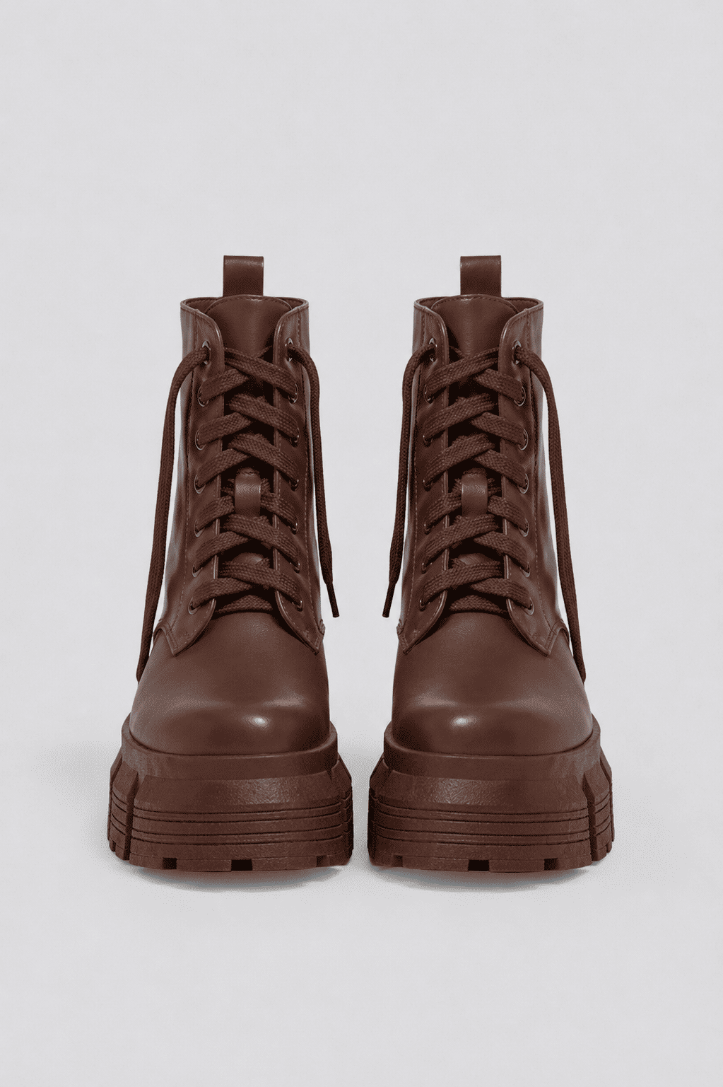 JULIETA - BOTA COTURNO FEMININO CHUNKY TRATORADA COURO MARROM JULIETA - BOTA COTURNO FEMININO CHUNKY TRATORADA COURO MARROM