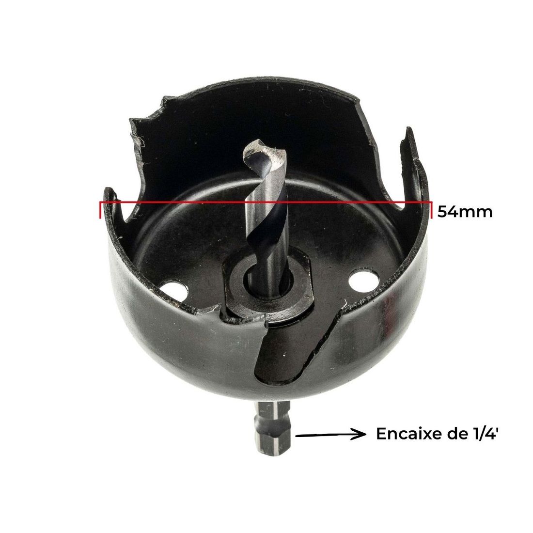 Serra Copo Madeira 54mm Bosch Encaixe 1/4" 2608594277 Serra Copo Madeira 54mm Bosch Encaixe 1/4" 2608594277