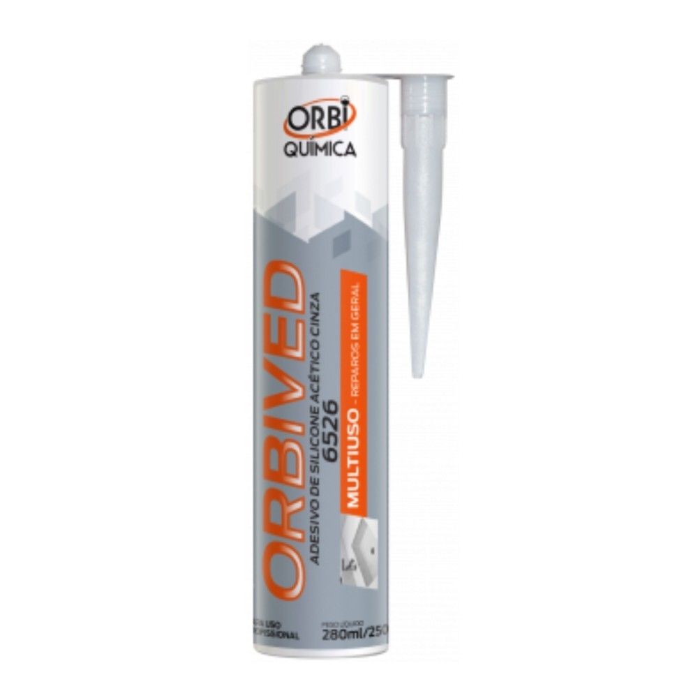 Orbi Borracha Silicone Cinza Acético 250g
