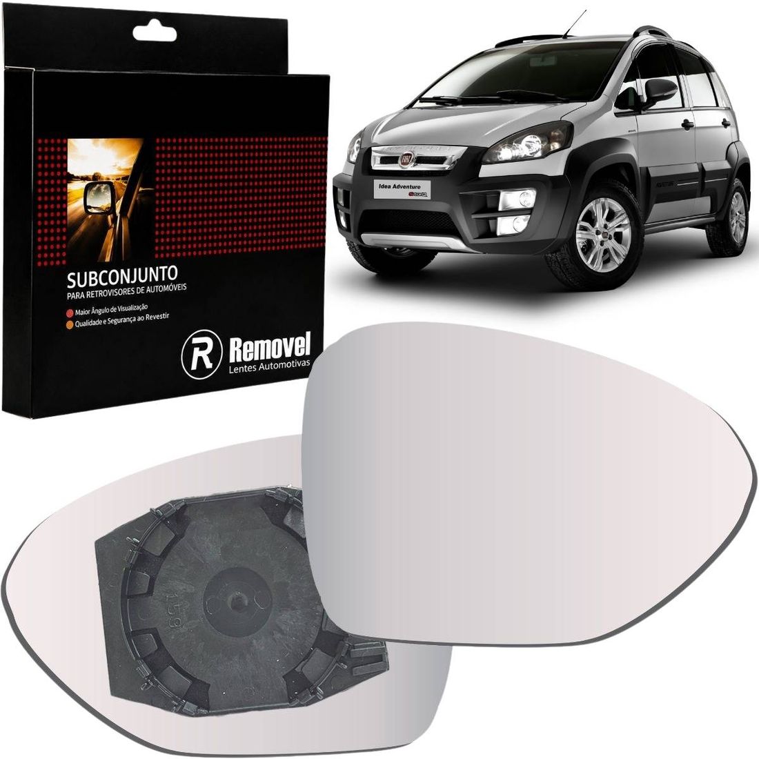 Lente Retrovisor Direito Fiat Idea 2011 A 2016 SB060