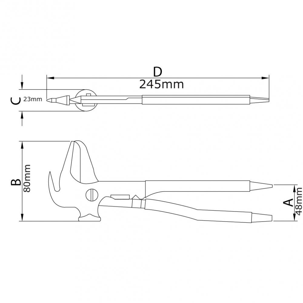 Alicate para Balanceamento de Rodas 10" Tramontina PRO 44066/110 Alicate para Balanceamento de Rodas 10" Tramontina PRO 44066/110