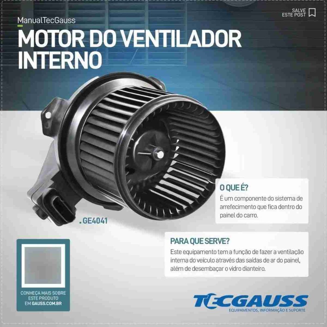 Motor do Ventilador Interno GM Vectra 1996 a 2005