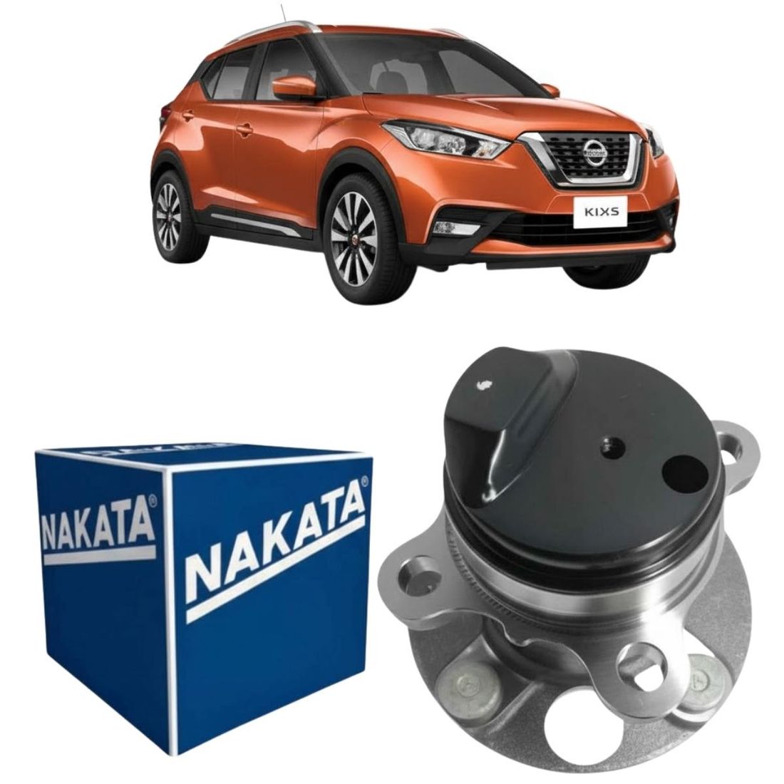 Cubo Roda Traseiro C/Rolamento Nissan Kicks 17/... Cubo Roda Traseiro C/Rolamento Nissan Kicks 17/...