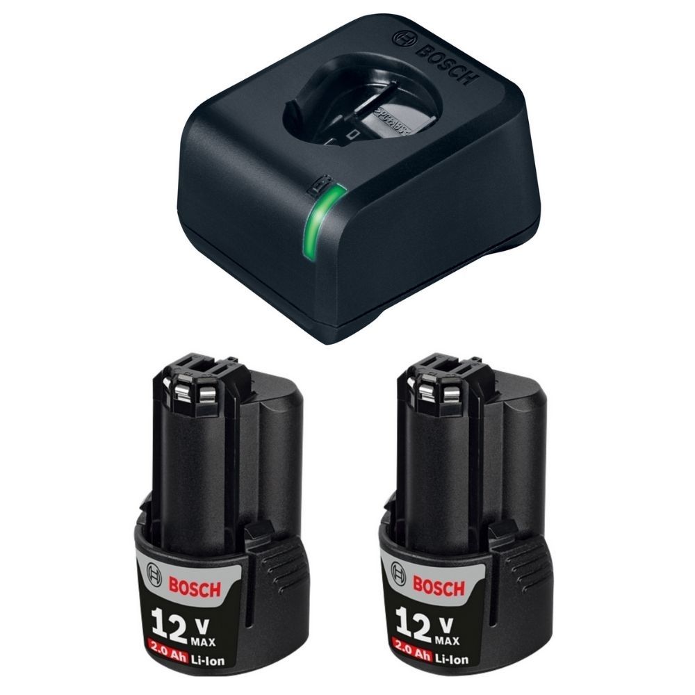 Kit 2 Baterias 12V 2 Ah + Carregador Starter Kit 12V Bosch