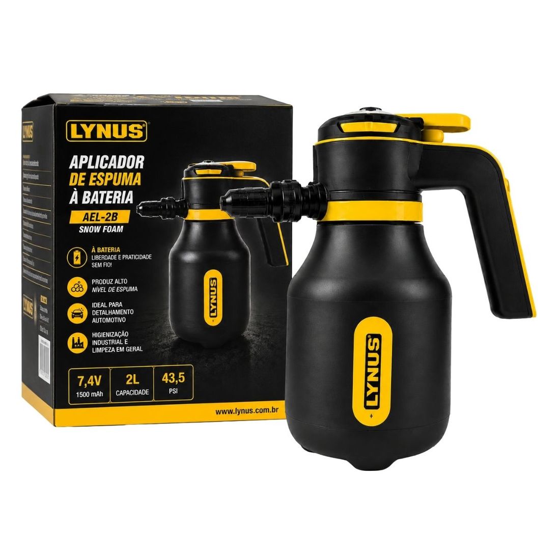 Aplicador de Espuma à Bateria Lynus AEL-2B 2 Litros