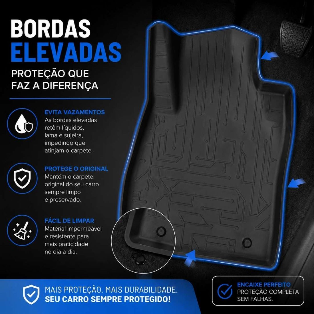 Conjunto Tapete Bandeja Volkswagen Polo 4 Portas Após 2017