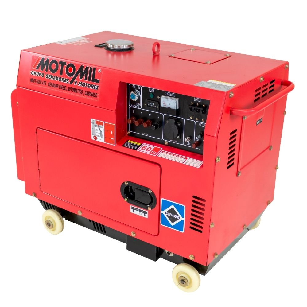 Gerador Diesel 4300W Monofásico 110/220V Motomil MDG-5000ATS