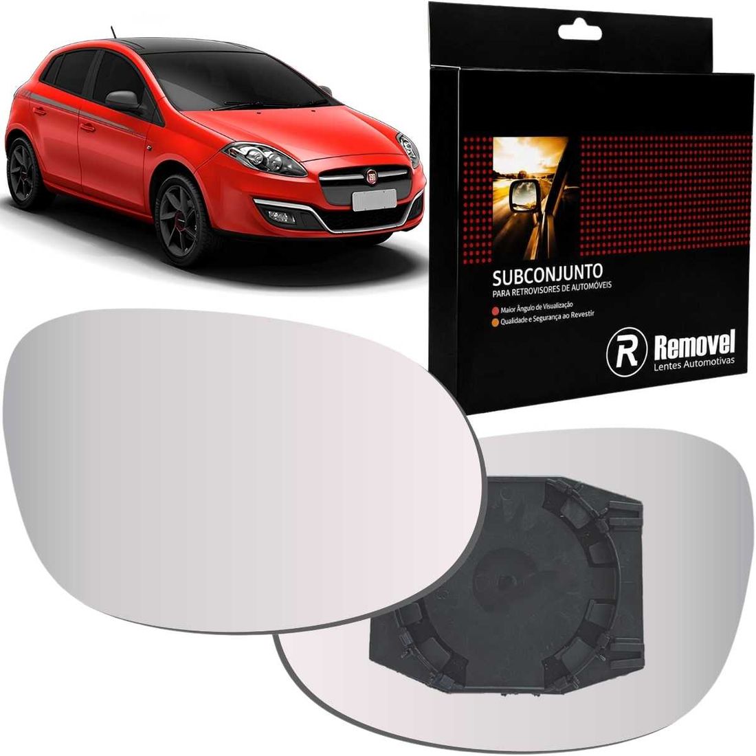 Lente Retrovisor Direito Fiat Bravo 2010 A 2016 SB234