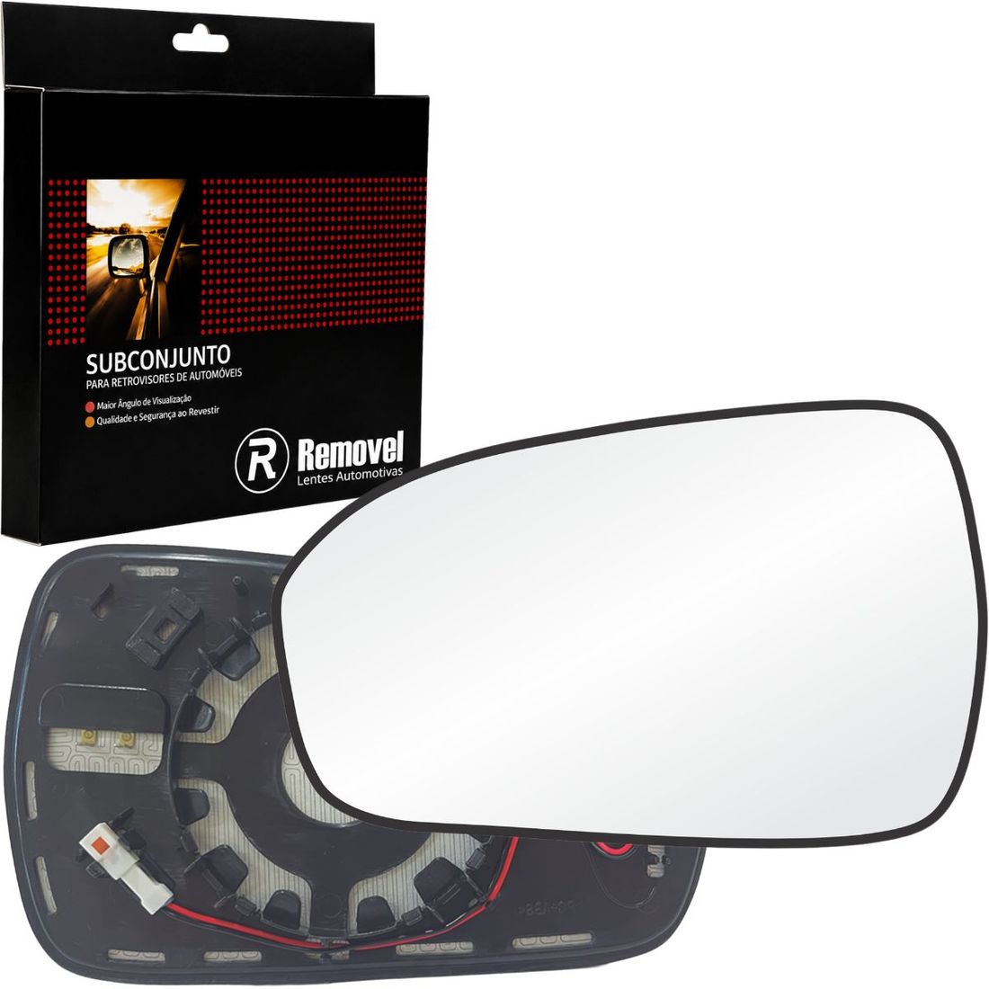 Lente Retrovisor Esquerdo Ford Fusion 2018 Em Diante - Térmico