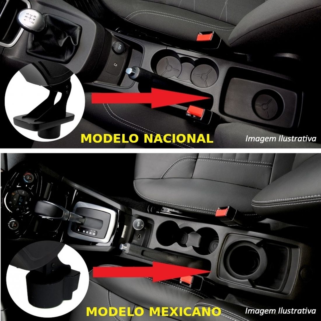 Apoio de Braço Ford New Fiesta Nacional 2013 a 2019 Preto Couro Sintético Apoio de Braço Ford New Fiesta Nacional 2013 a 2019 Preto Couro Sintético