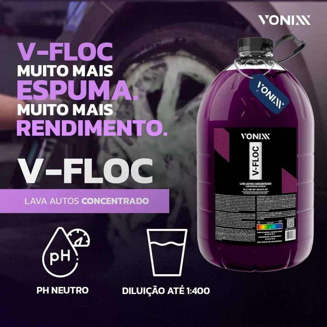 Lava Autos Concentrado V-Floc 5L Vonixx