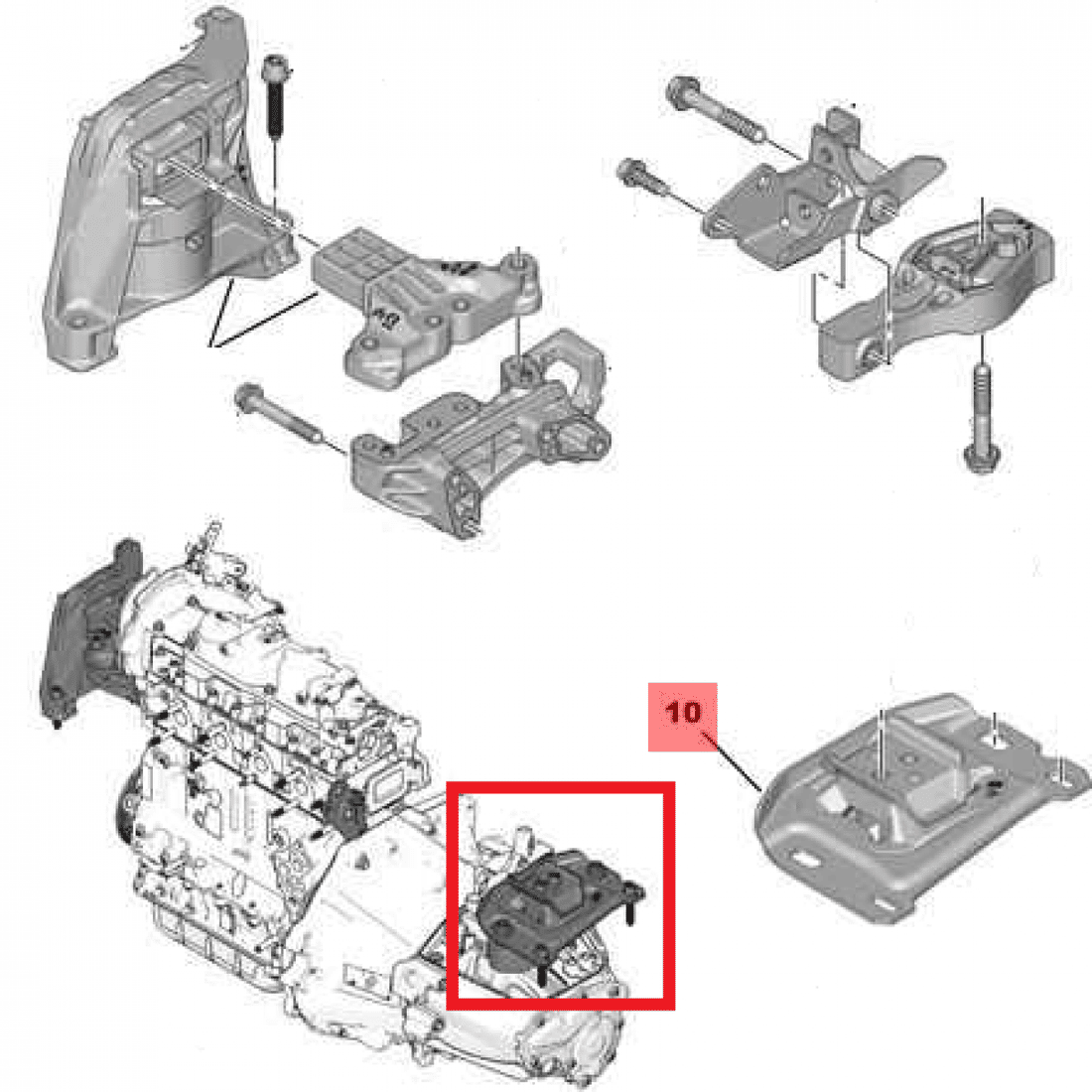 Coxim Motor Peugeot Expert 1.6 18/... Citroen Jumpy 1.6 18/... Fiat Scudo 1.5 23/... Esquerdo
