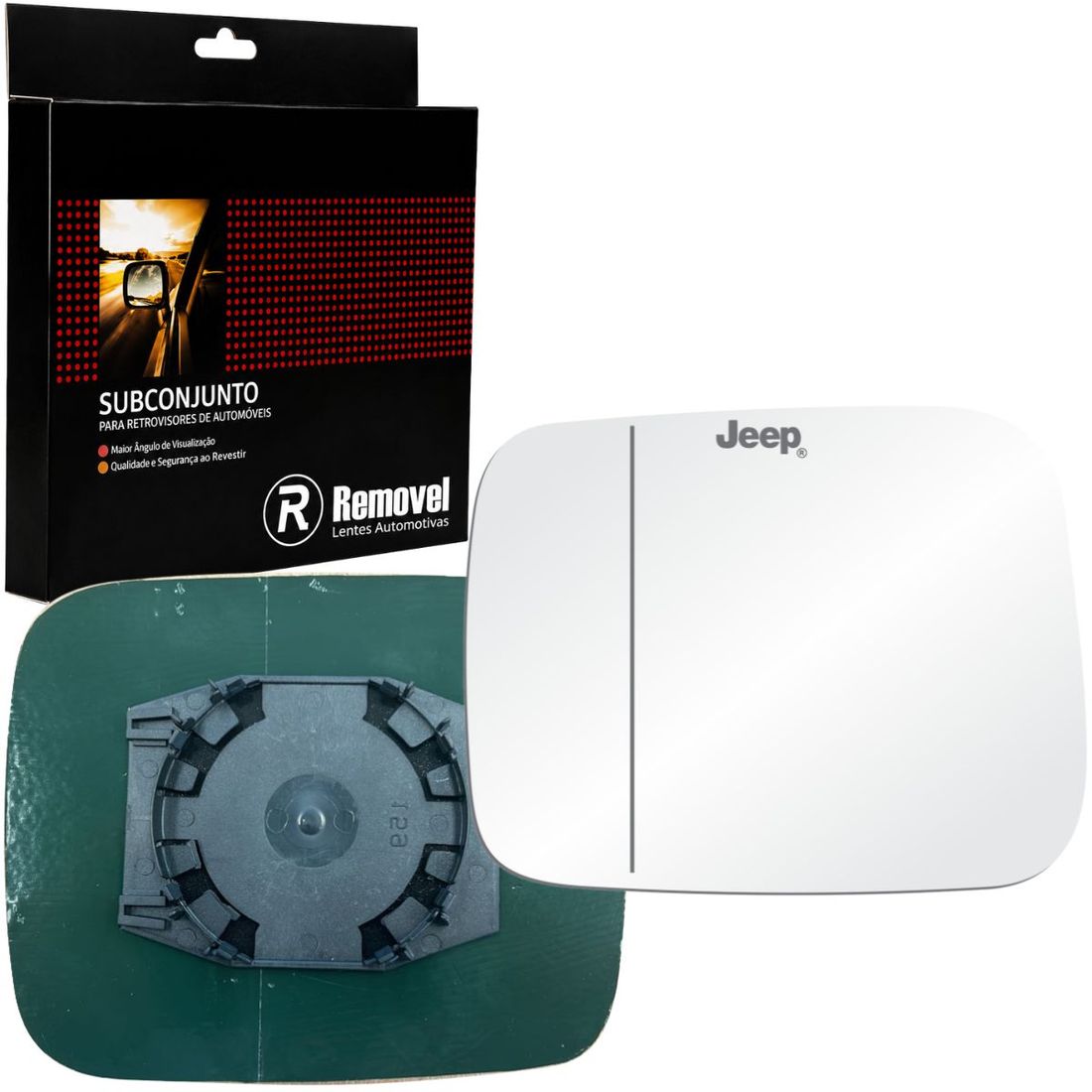 Lente Retrovisor Esquerdo Jeep Renegade 2015 Em Diante