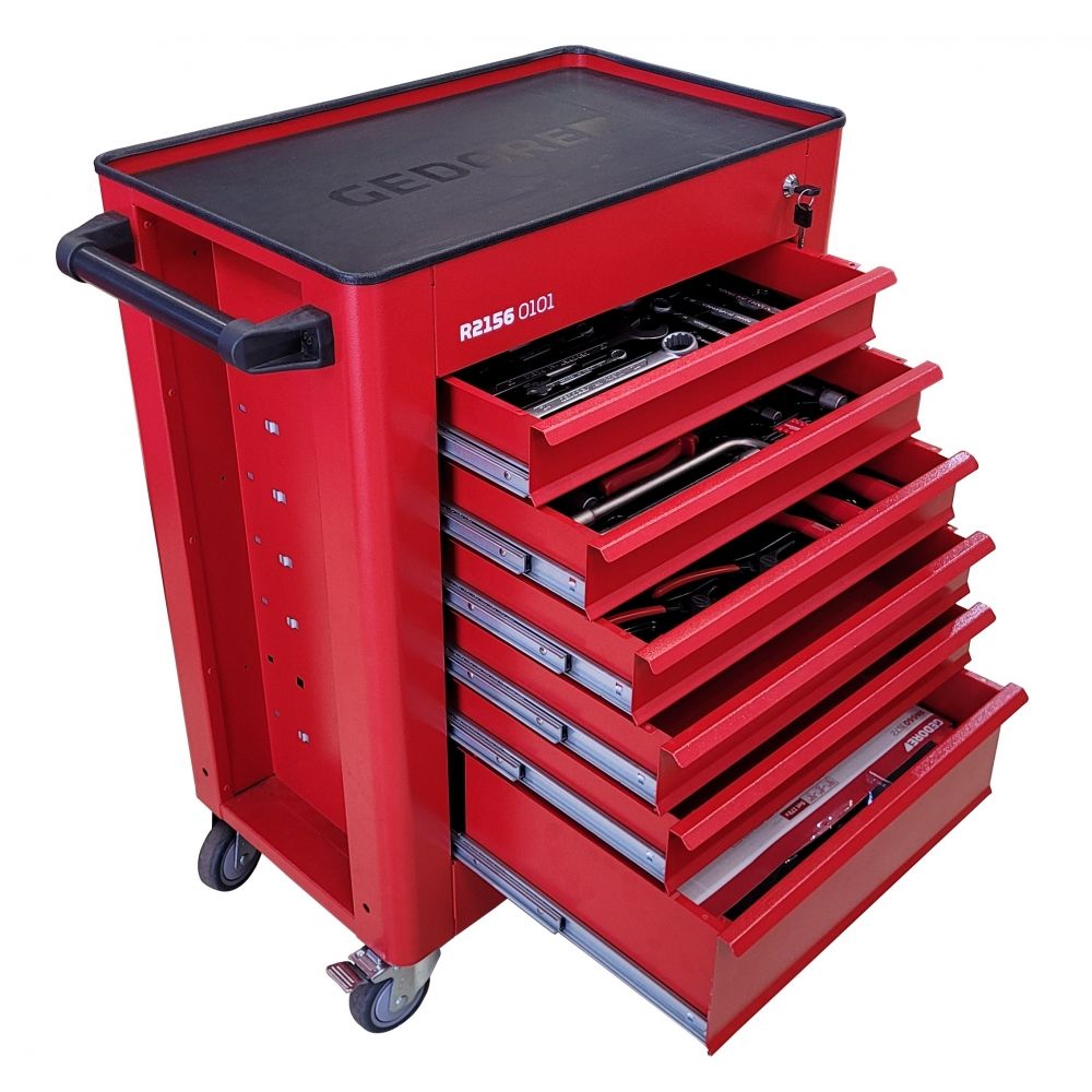 Carro de Ferramentas Gedore RED Vermelho 6 Gavetas 220peças GR21560101