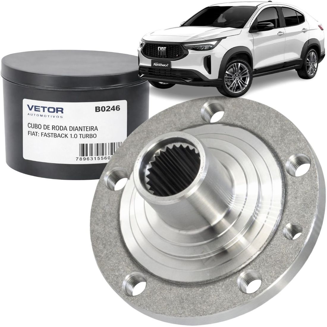 Cubo Roda Dianteira Fiat Fastback 1.0 Após 2023