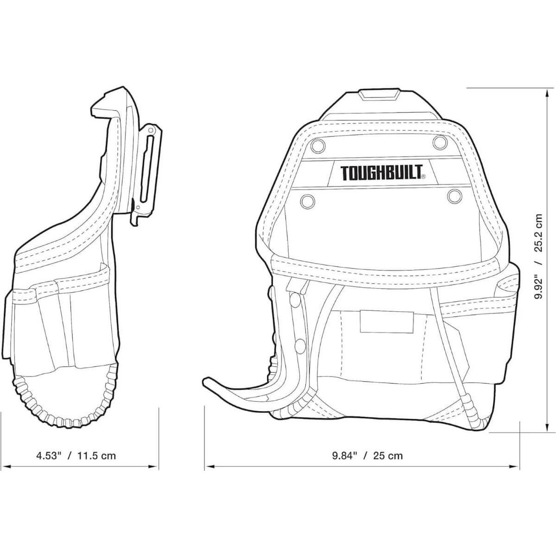 Bolsa Porta Ferramentas 6 Bolsos Cliptech TB-CT24 Toughbuilt