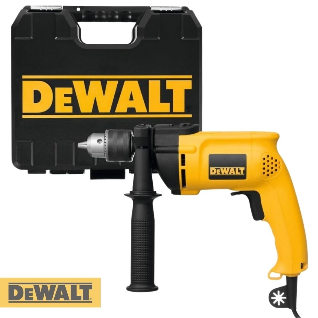 Furadeira de Impacto DeWalt Com Maleta DW508SKB2 1/2" 800W 220v Furadeira de Impacto DeWalt Com Maleta DW508SKB2 1/2" 800W 220v