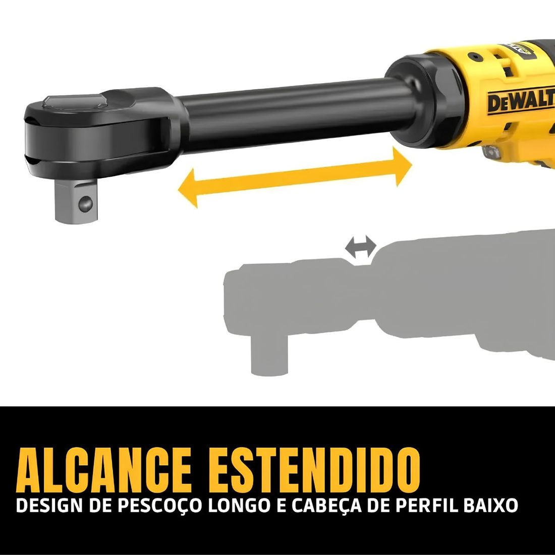 Chave Catraca Longa Atomic 20v DeWalt S/Bateria E Carregador Chave Catraca Longa Atomic 20v DeWalt S/Bateria E Carregador