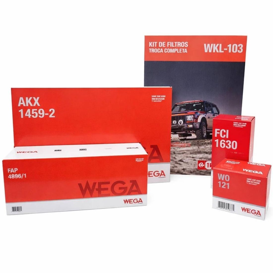 Kit Filtros Wega Citroen C3 Peugeot 208 1.0 3Cil Após 2023 Kit Filtros Wega Citroen C3 Peugeot 208 1.0 3Cil Após 2023
