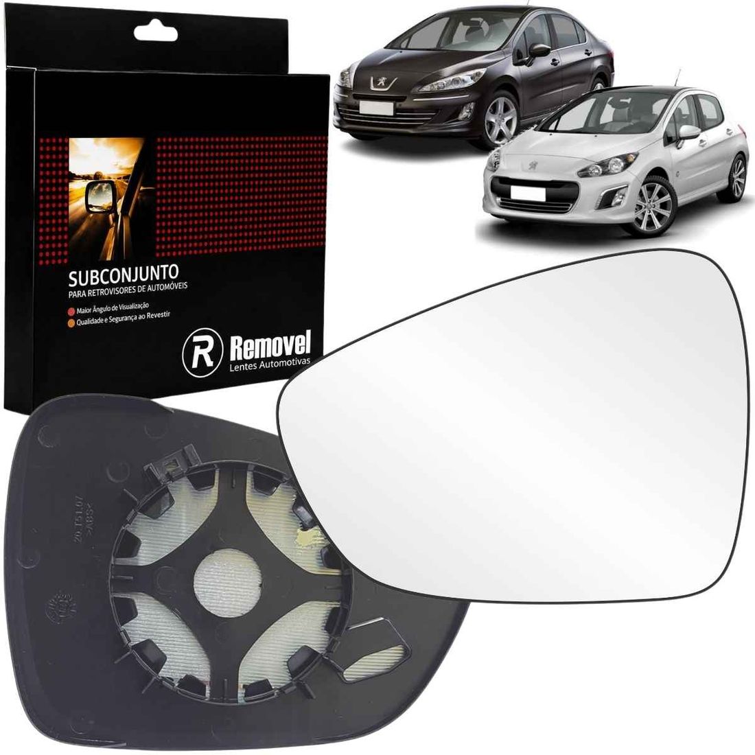 Lente Retrovisor Esquerdo C3 E Aircross 2012 A 2019 SB211