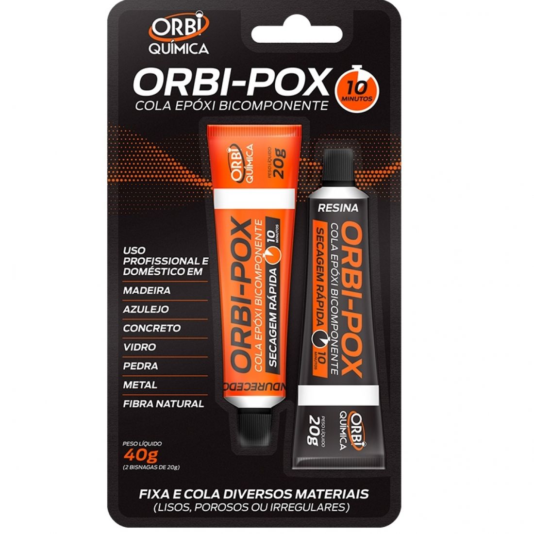 Orbi Massa Epóxi Bi-Componente 40g