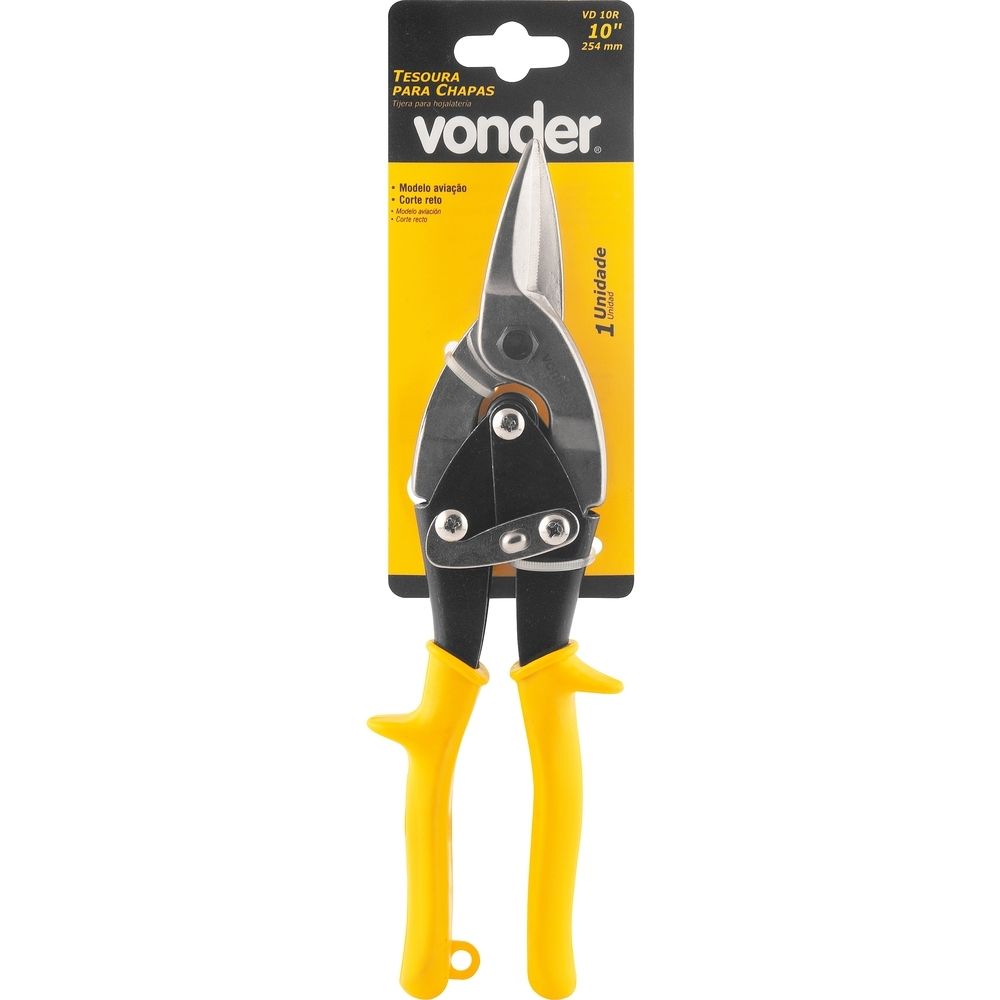 Tesoura Aviação Para Cortes Reto Vd 10r Vonder