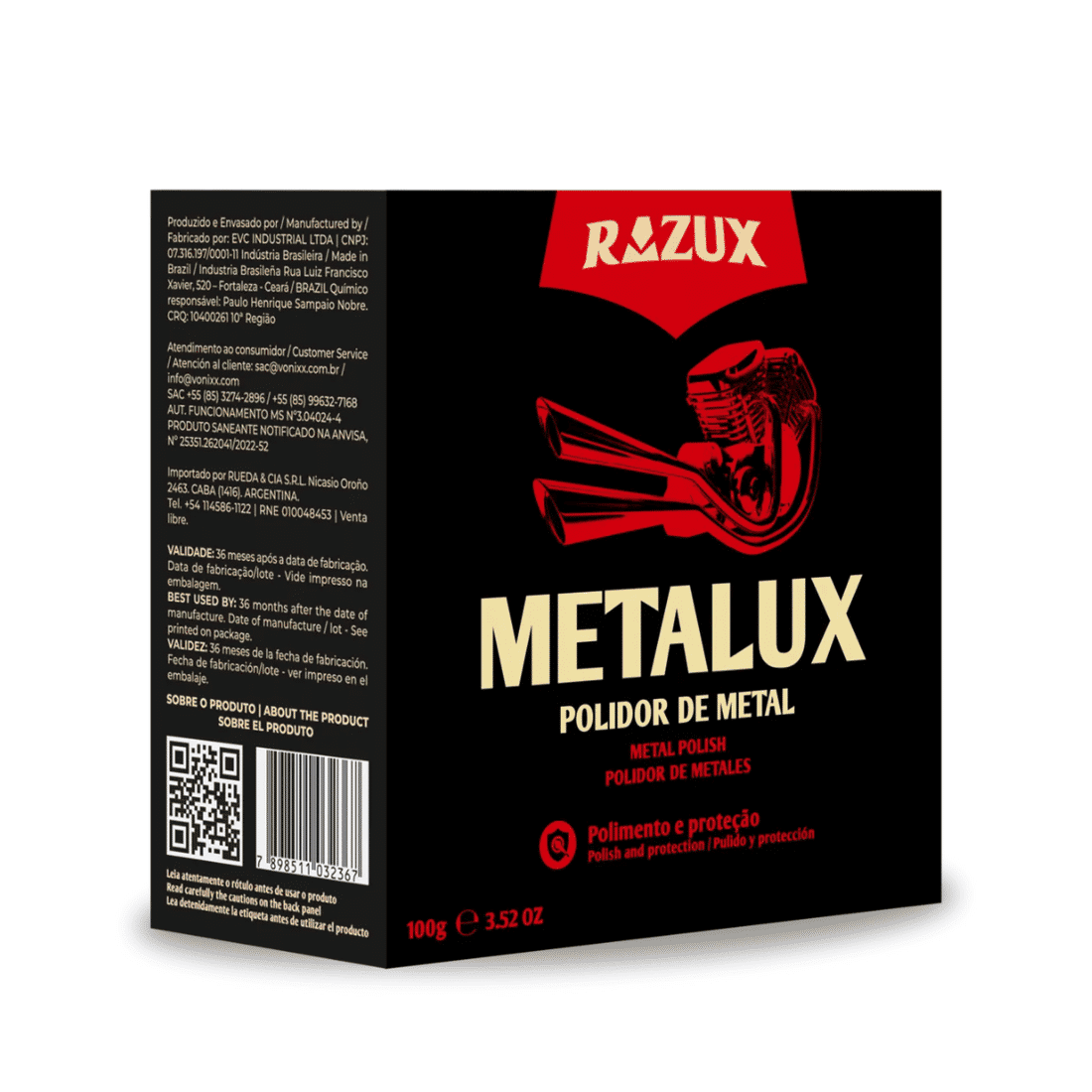 Polidor de Metal Razux Metalux 100g Polidor de Metal Razux Metalux 100g