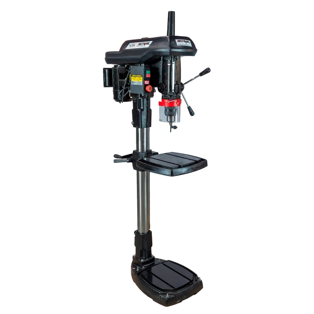Furadeira Coluna 1" Motor 1Cv Trifásico Com Chave Segurança Motomil FC-250T