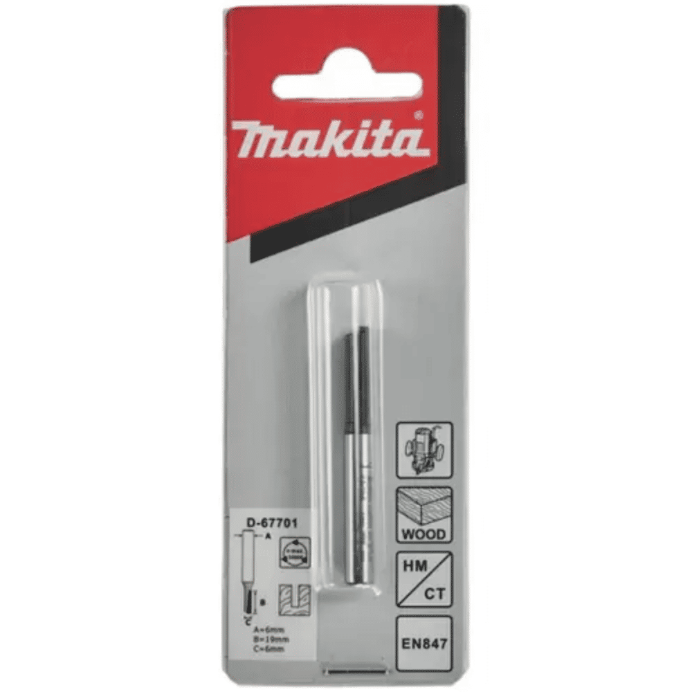 Fresa Reta 6mm com Haste 6mm D-67701 Makita Fresa Reta 6mm com Haste 6mm D-67701 Makita