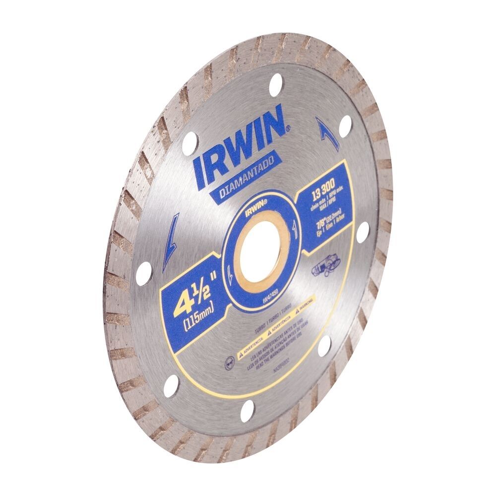 Disco Diamantado Turbo Irwin 4.1/2 Furo 22mm Disco Diamantado Turbo Irwin 4.1/2 Furo 22mm