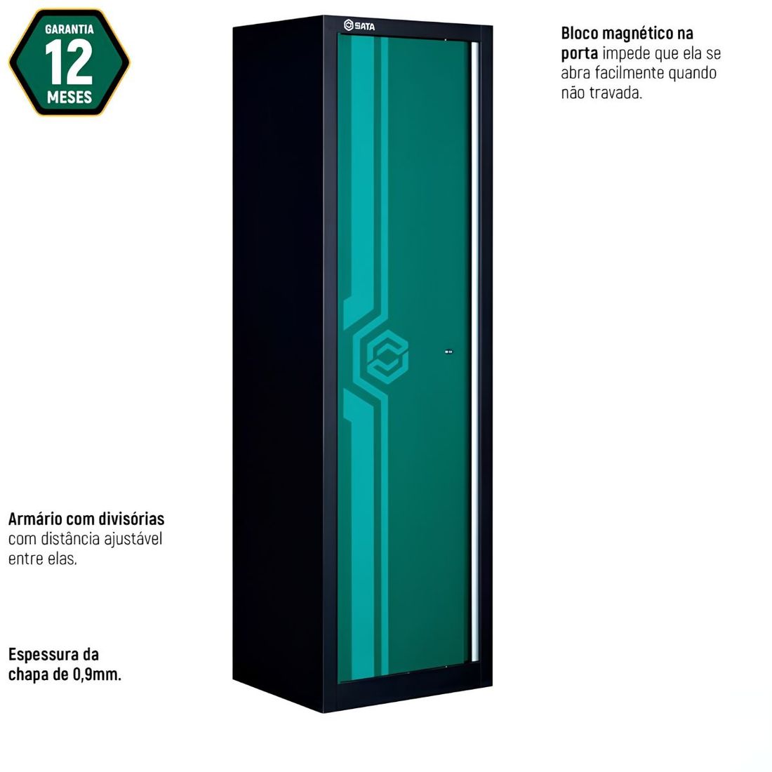 Armário Alto Sata 1 Porta Aço Oficina