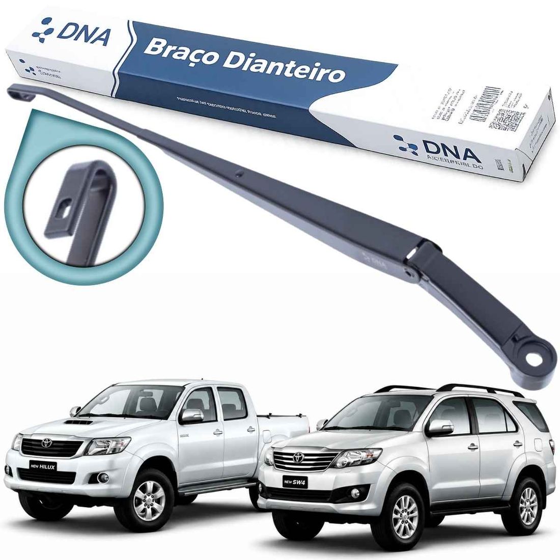 Braço Limpador Dianteiro Direito Dna Hilux Sw4 2006 Até 2015 Braço Limpador Dianteiro Direito Dna Hilux Sw4 2006 Até 2015