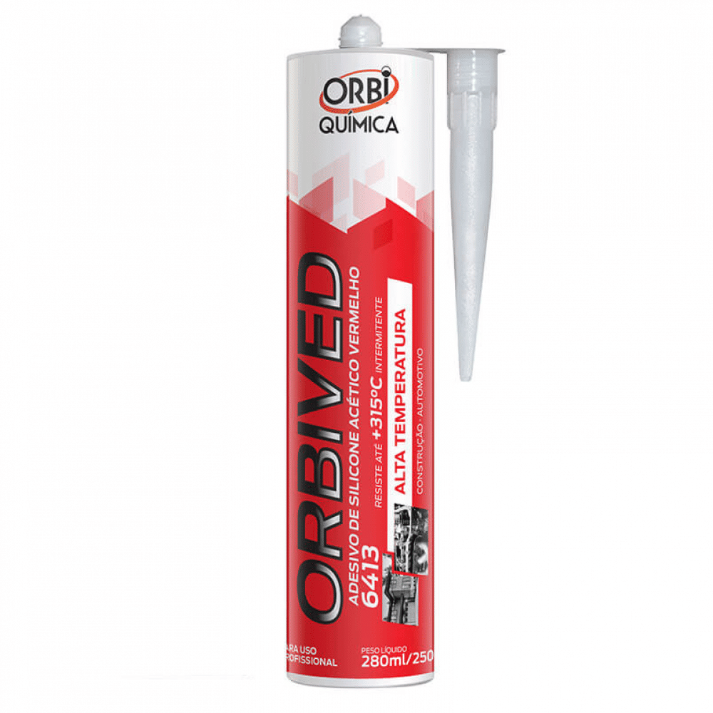 Silicone Alta Temperatura Vermelho 250g 6413 Orbi