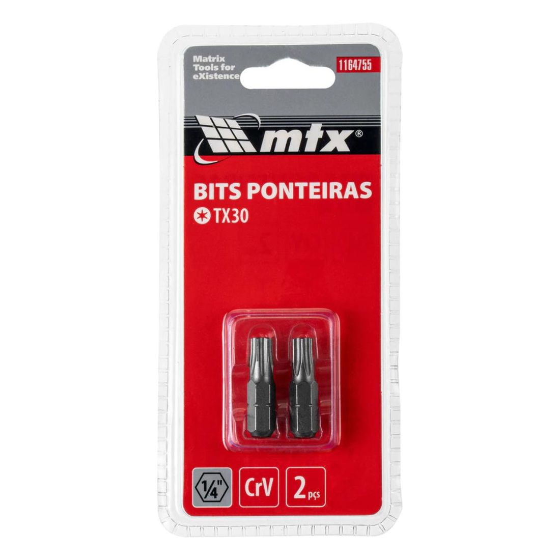 Ponteira Bits Torx T30 MTX 25mm Cartela 2pçs Ponteira Bits Torx T30 MTX 25mm Cartela 2pçs