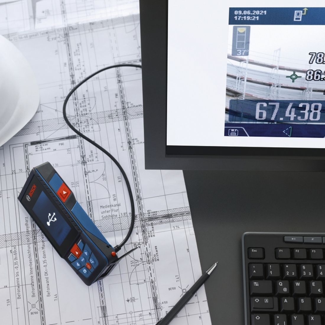 Medidor de Distância Externa a Laser 150m - GLM 150-27 C Bosch