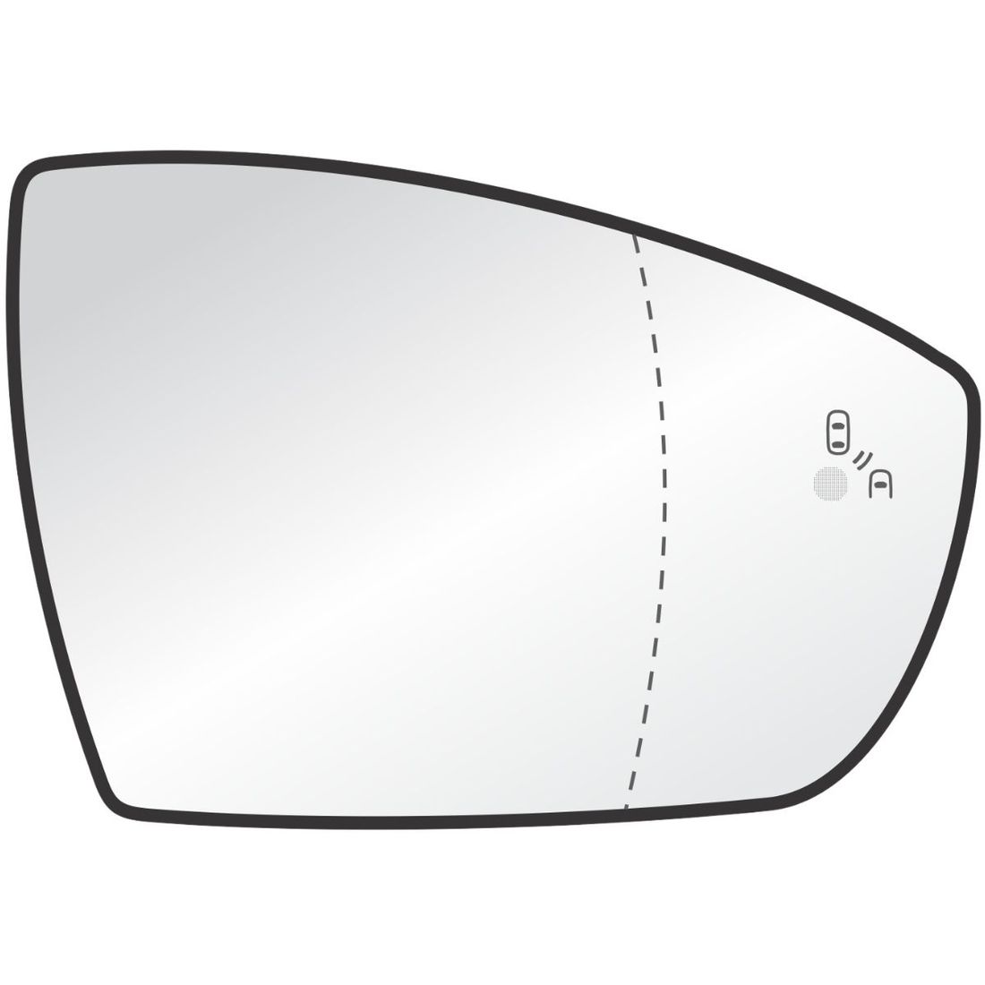 Lente Retrovisor Direito Ford Ecosport 2018 A 2021 C/Sensor de Ponto Cego