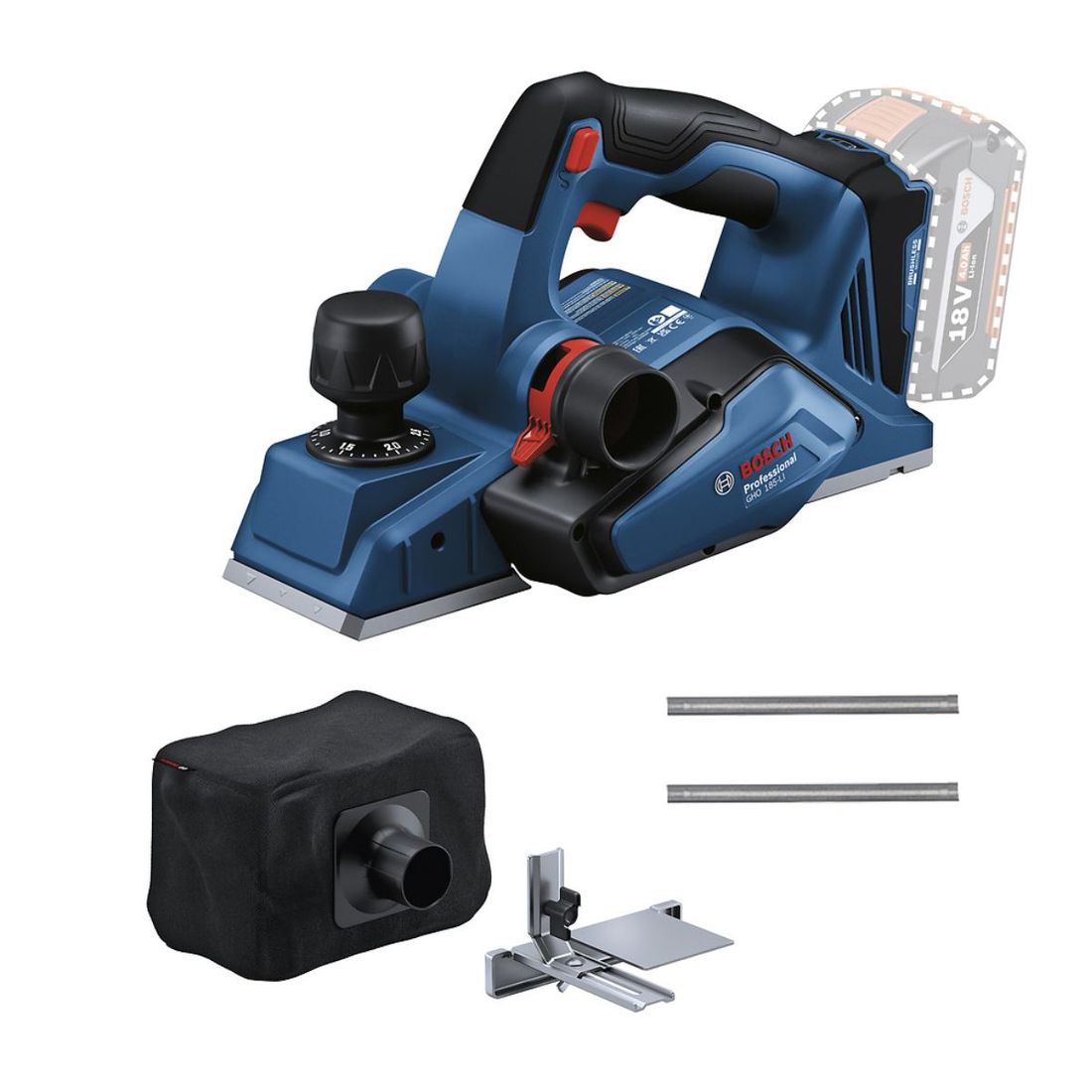 Combo Multicortadora + Plaina Bosch Com 2 Baterias 18v 4ah e Carregador