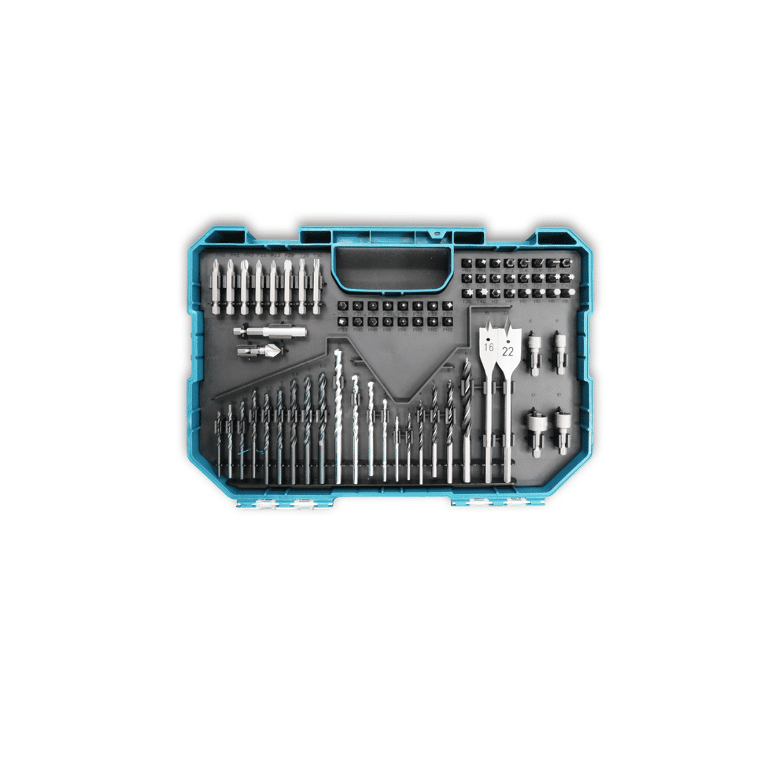 Jogo de Acessórios 75pçs Makita Caixa Transparente E-15126