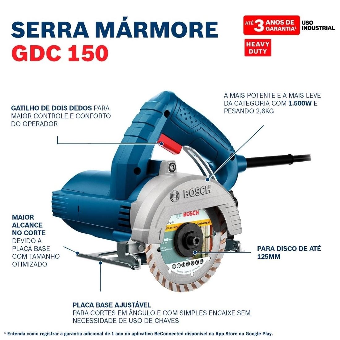 Serra Mármore a seco TITAN 1500W 220V Bosch
