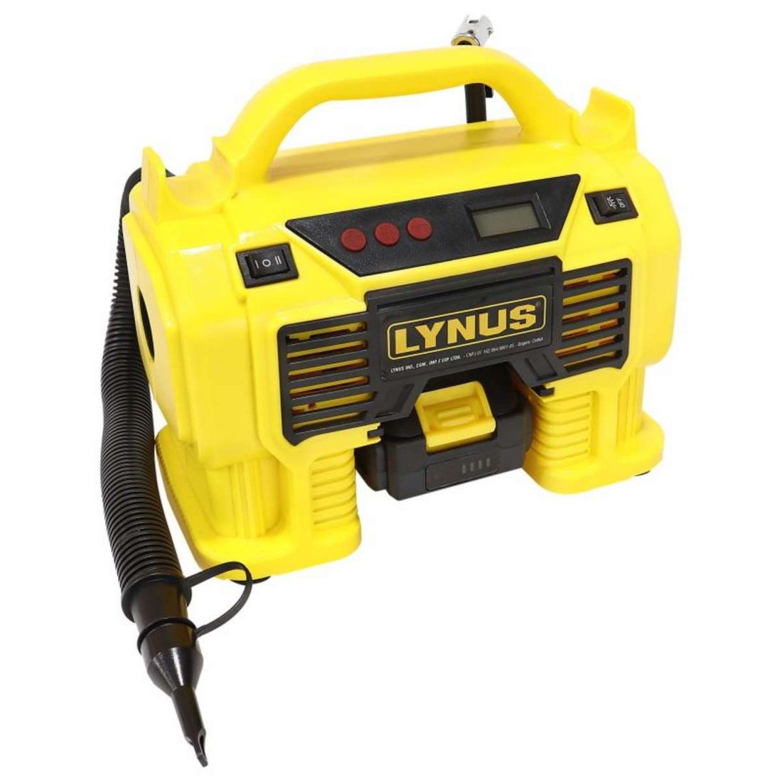Compressor e Inflador de Ar Portátil Lynus a Bateria 20V