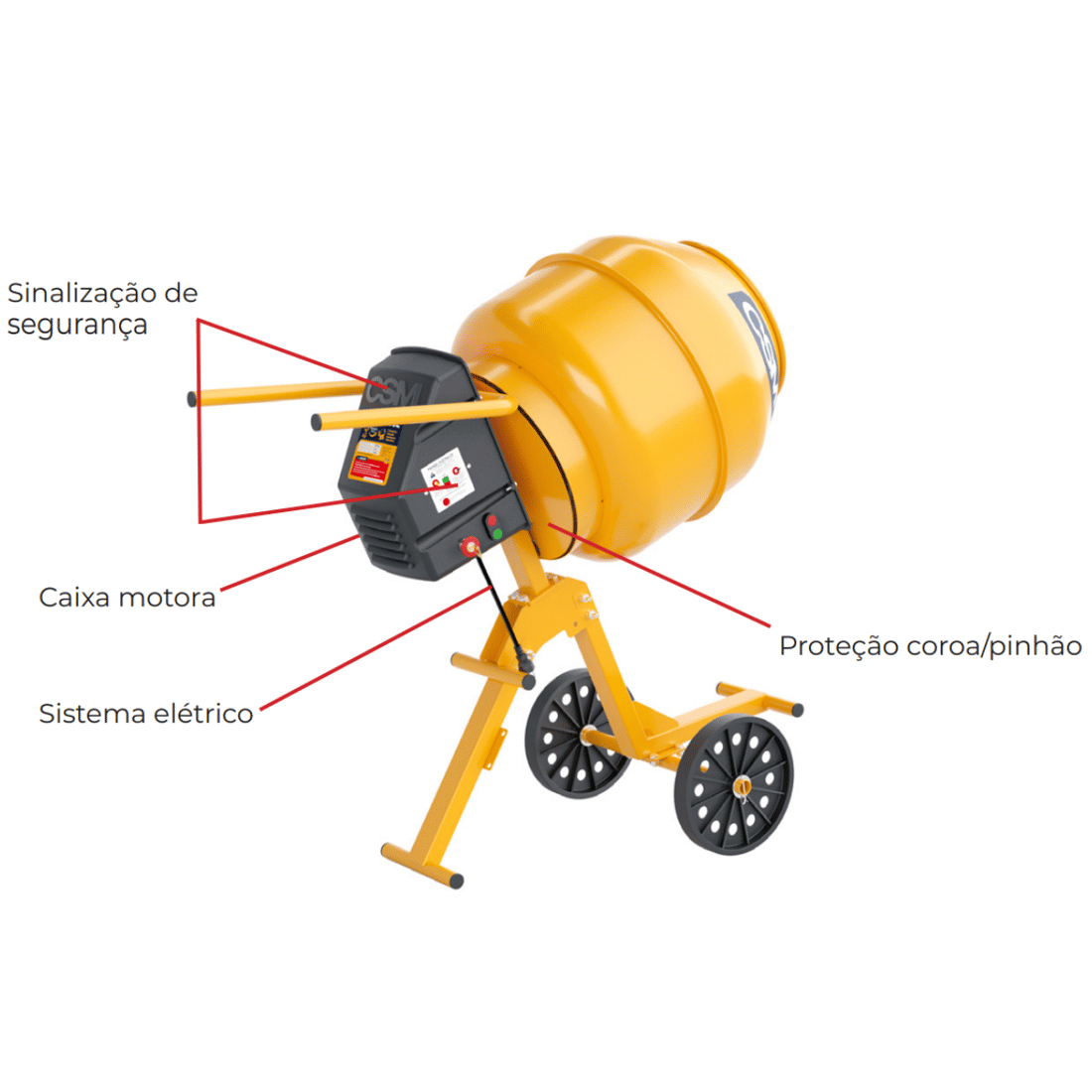 Betoneira Smart 130L Motor Monofásico 220V CSM 71000402