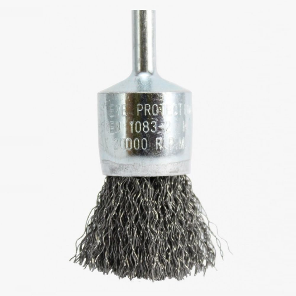Escova Aço Ondulado Tipo Pincel 10mm Haste 1/4"