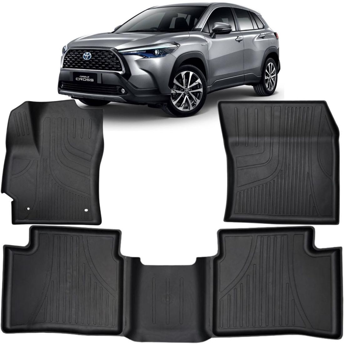 Conjunto Tapete Bandeja Toyota Corolla Cross Após 2021