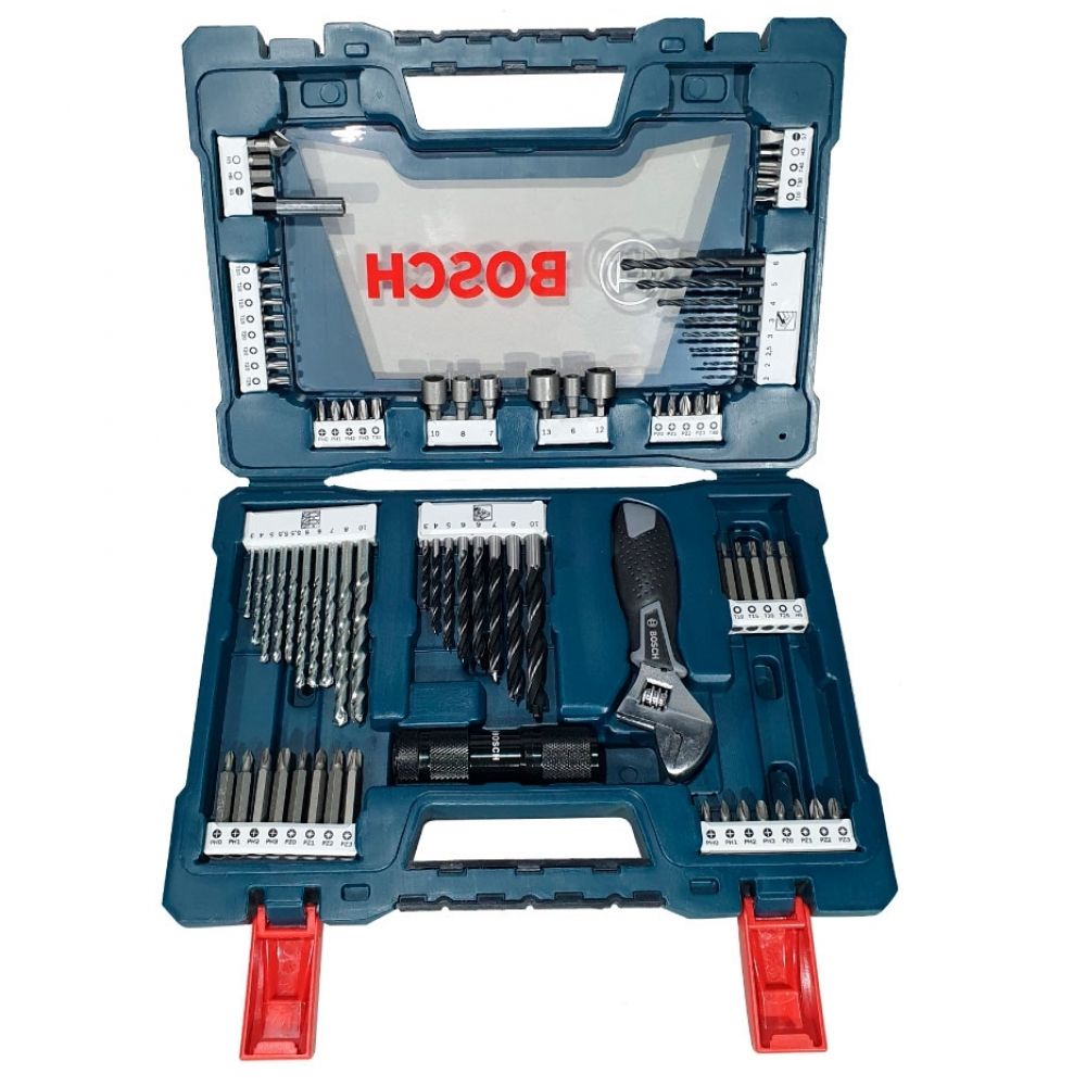 Kit de Pontas e Brocas Bosch V-Line para parafusar e perfurar com 83 unidades Kit de Pontas e Brocas Bosch V-Line para parafusar e perfurar com 83 unidades