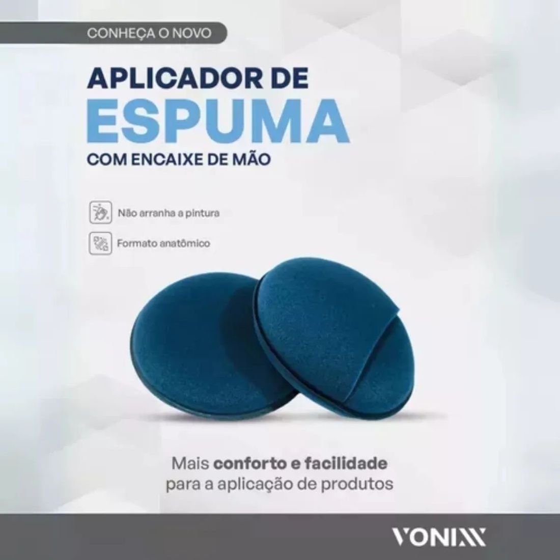 Aplicador Microfibra Com Encaixe Para Mão Vonixx 2pçs