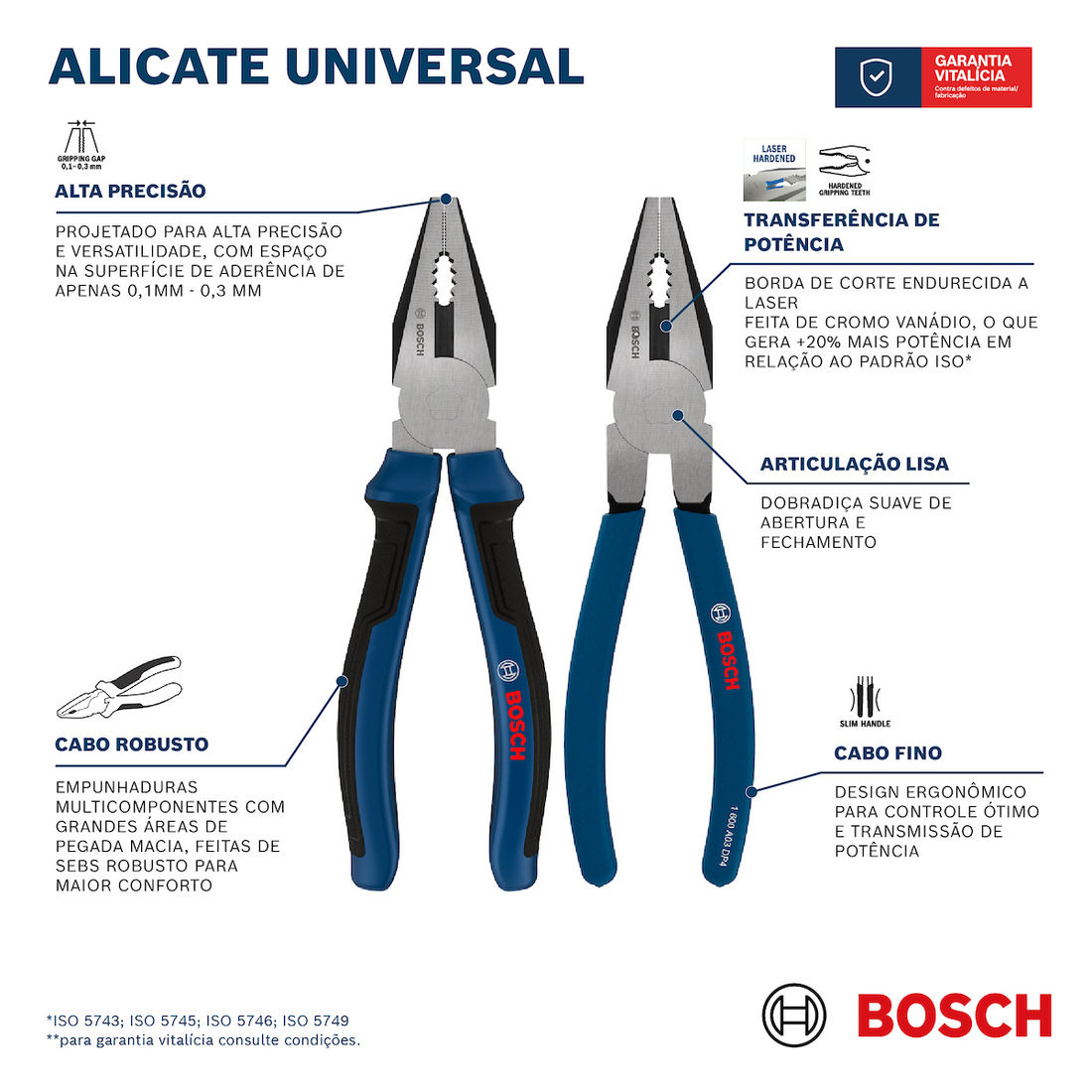 Alicate Universal 7" Bosch Alicate Universal 7" Bosch