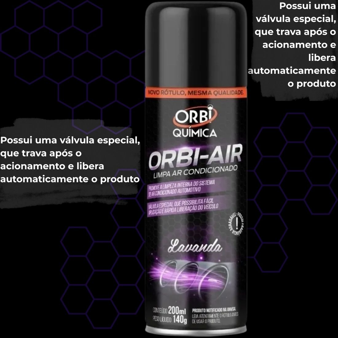 Spray Limpa Ar Condicionado Orbi Air Lavanda 200ml