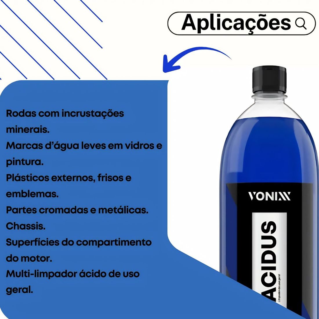 Limpador Ácido Acidus Pro 1,5L Vonixx Automotivo Limpador Ácido Acidus Pro 1,5L Vonixx Automotivo